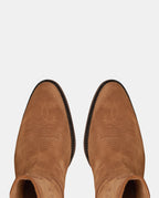 botín cowboy para mujer en piel camel