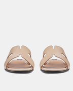sandalias planas nude para mujer
