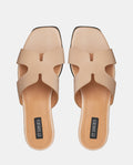 sandalias planas nude para mujer