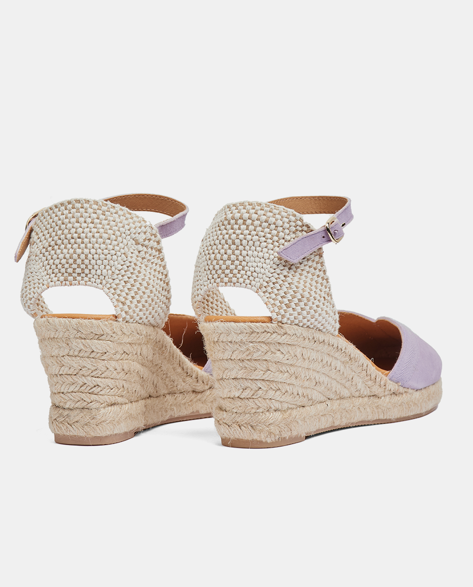 cuña alpargata color lila para mujer
