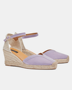 cuña alpargata color lila para mujer