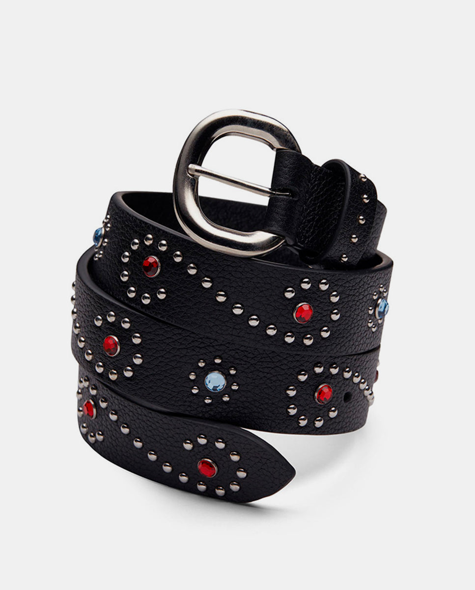 Only-For-It-Rockstars-Ruby-cinturon-piedras-colores-negro