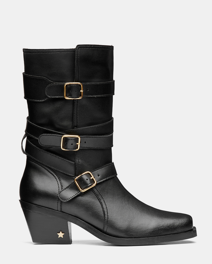 Botas Moteras Hebillas Negras Mujer IT SUE BLACK – ITSHOES