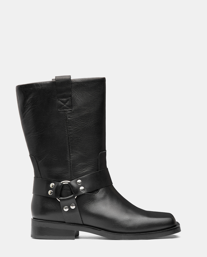 compra bota biker negra baja para mujer