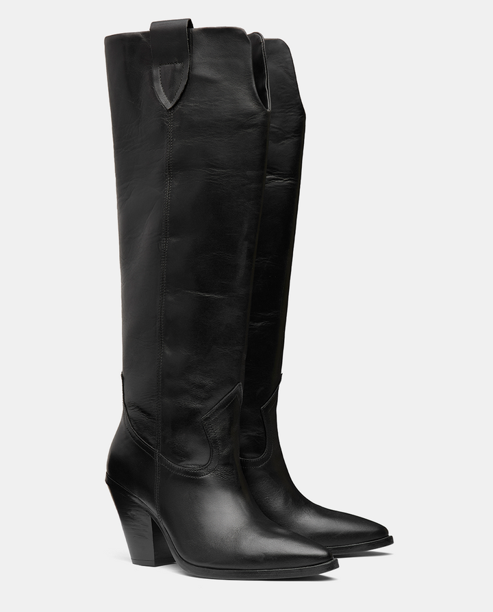 Bota Negra Botas Caña Media Mujer Botas Negras De Media Caña Botas