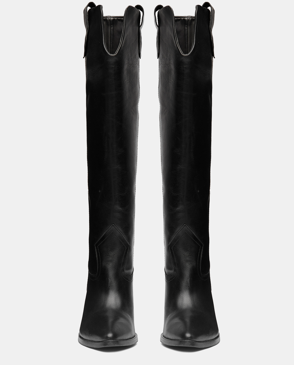 botas altas negras tacón mujer