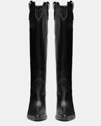 botas altas negras tacón mujer