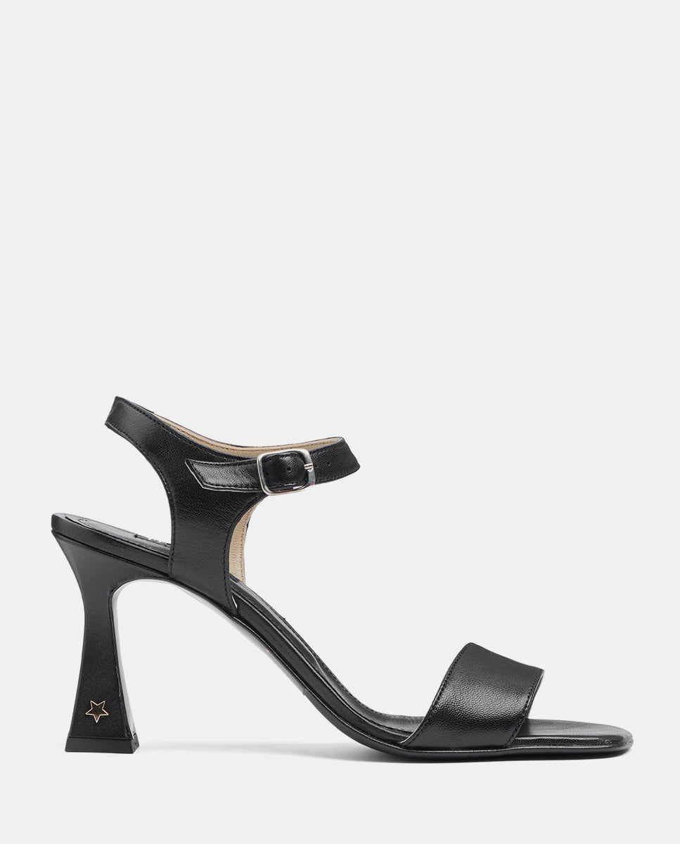 sandalias con tacón alto negras para mujer