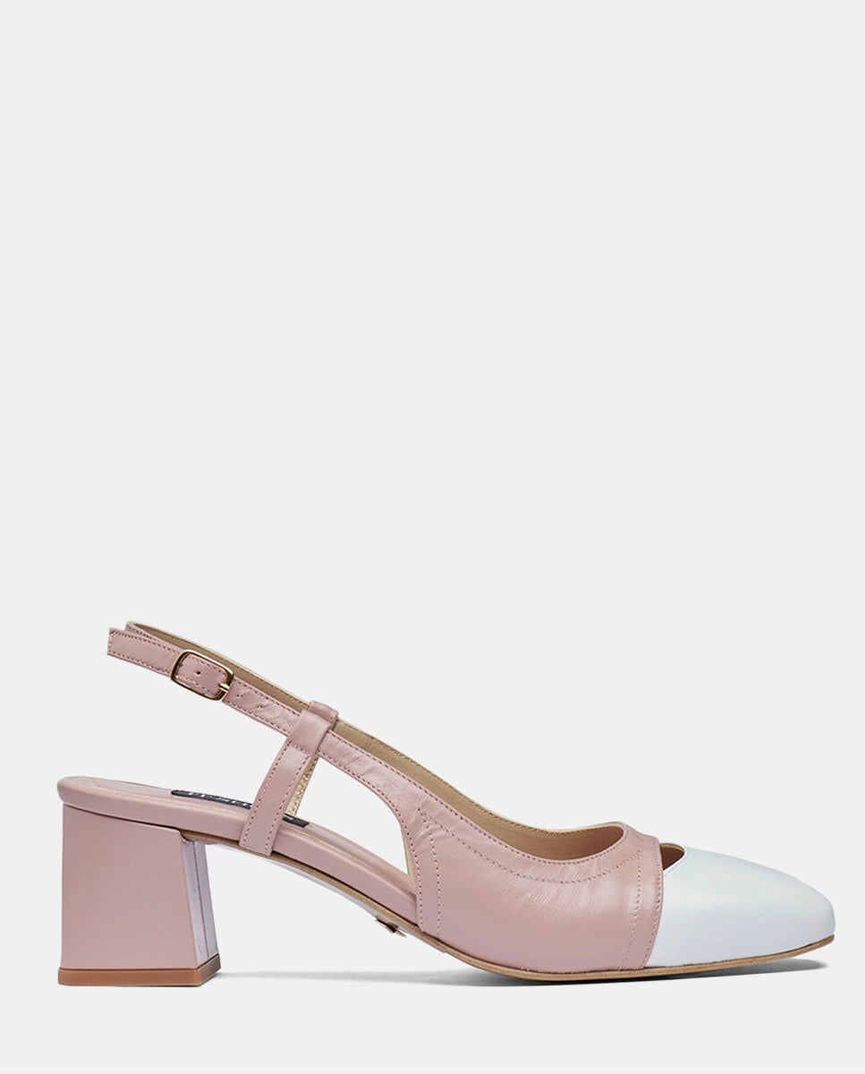 zapato rosa destalonado para mujer