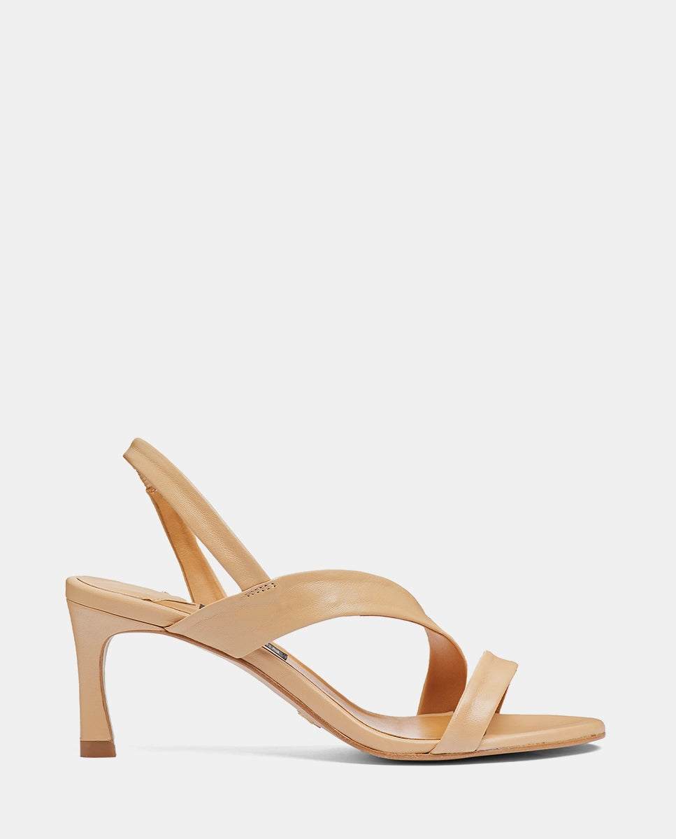 sandalias con tacón color nude para mujer