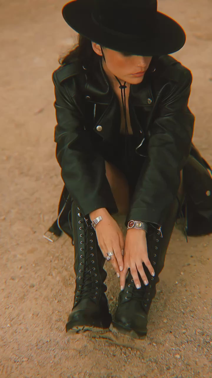 IT LARA COMBAT BOOTS NEGRO