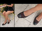 bailarinas planas en piel negra