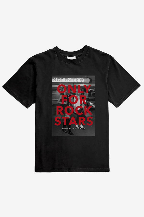 Camiseta ONLY FOR ROCKSTARS negra