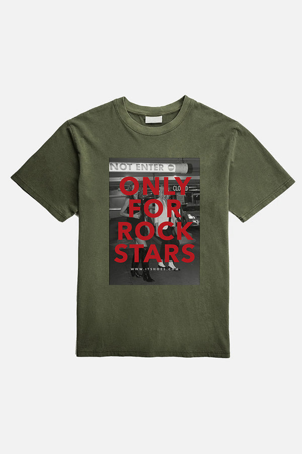Camiseta ONLY FOR ROCKSTARS verde