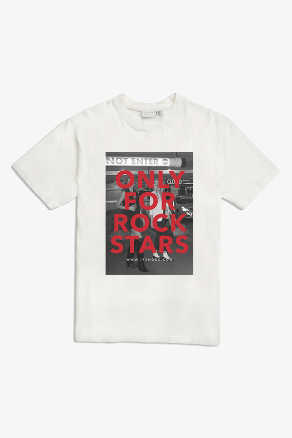 Camiseta ONLY FOR ROCKSTARS blanca